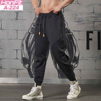 Mens Sports Fitness 70% cotton 30% polyester Pants A-224 print logo 3