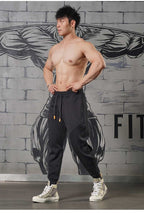 Mens Sports Fitness 70% cotton 30% polyester Pants A-224 print logo 43