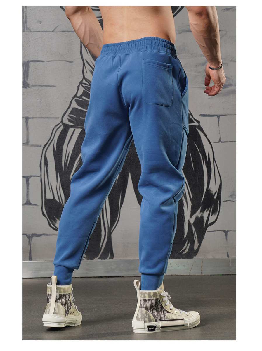 Mens Sports Fitness 70% cotton 30% polyester Pants A-224 print logo 48