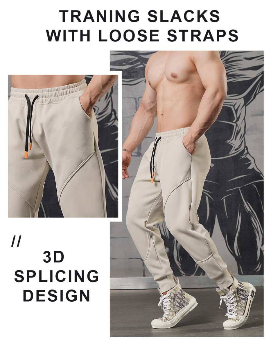 Mens Sports Fitness 70% cotton 30% polyester Pants A-224 print logo 28