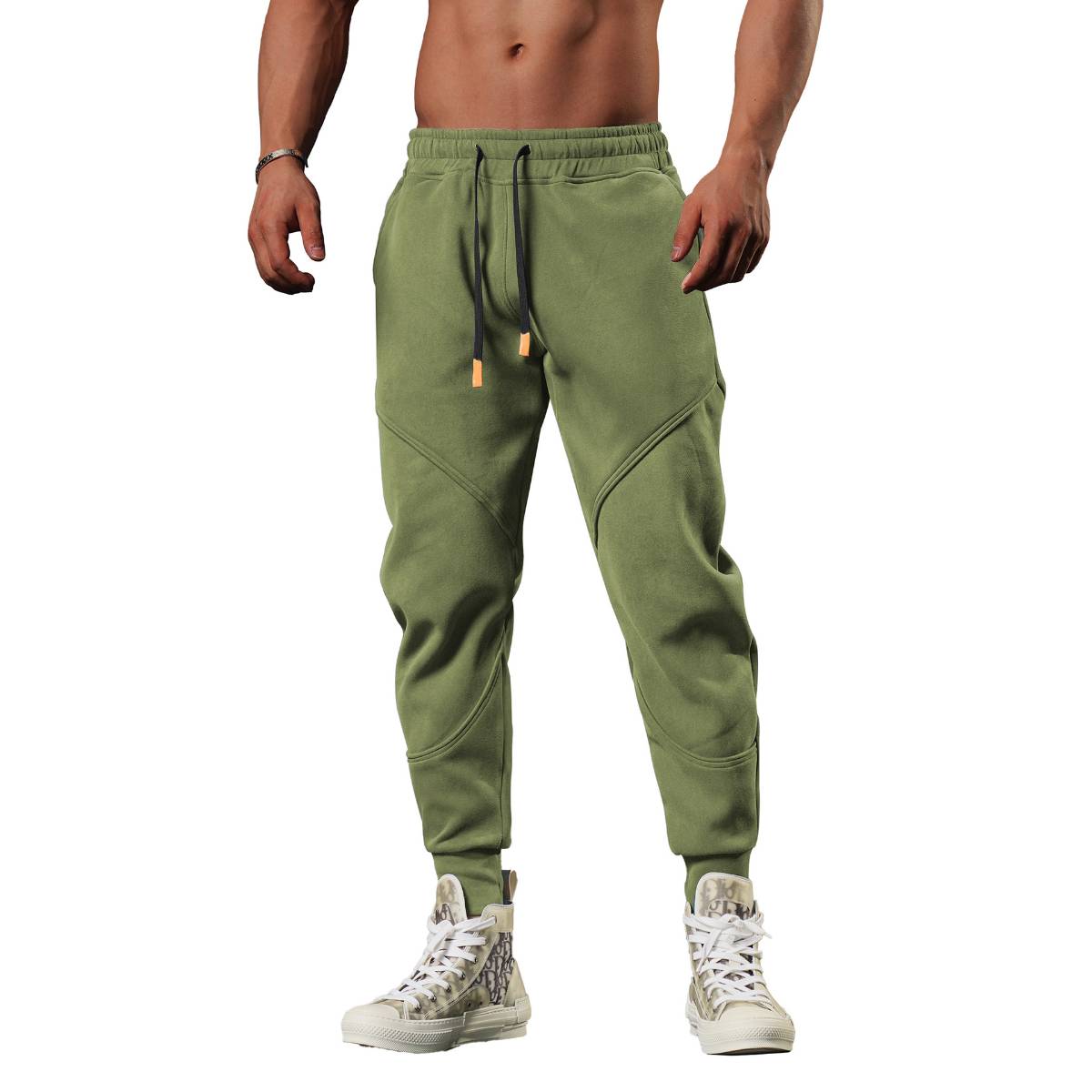 Mens Sports Fitness 70% cotton 30% polyester Pants A-224 print logo 20