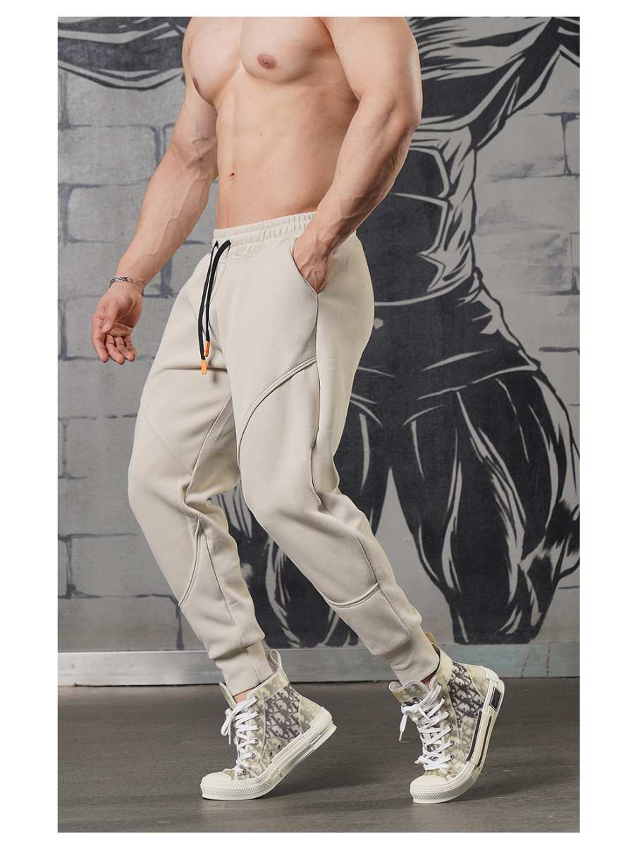 Mens Sports Fitness 70% cotton 30% polyester Pants A-224 print logo 32