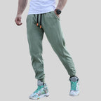 Mens Gym Workout 80% cotton 20% polyester Pants A-250-thin print logo 1