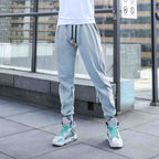 Mens Gym Workout 80% cotton 20% polyester Pants A-250-thin print logo 40