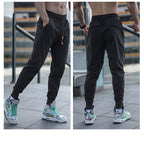 Mens Gym Workout 80% cotton 20% polyester Pants A-250-thin print logo 36