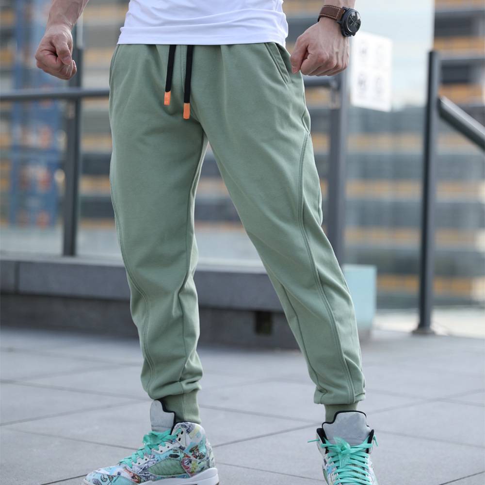 Mens Gym Workout 80% cotton 20% polyester Pants A-250-thin print logo 44