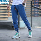 Mens Gym Workout 80% cotton 20% polyester Pants A-250-thin print logo 6
