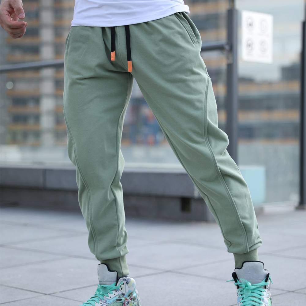 Mens Gym Workout 80% cotton 20% polyester Pants A-250-thin print logo 45