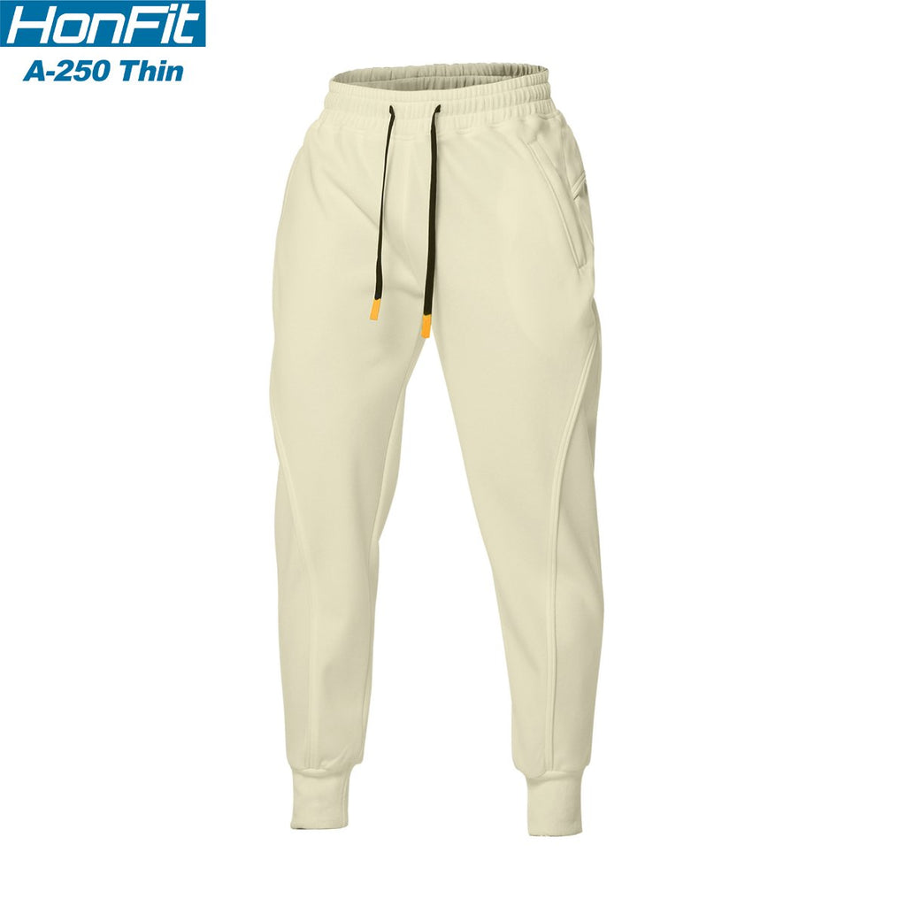 Mens Gym Workout 80% cotton 20% polyester Pants A-250-thin print logo 4