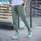 Mens Gym Workout 80% cotton 20% polyester Pants A-250-thin print logo 8