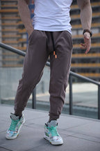 Mens Gym Workout 80% cotton 20% polyester Pants A-250-thin print logo 46