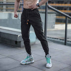 Mens Gym Workout 80% cotton 20% polyester Pants A-250-thin print logo 42