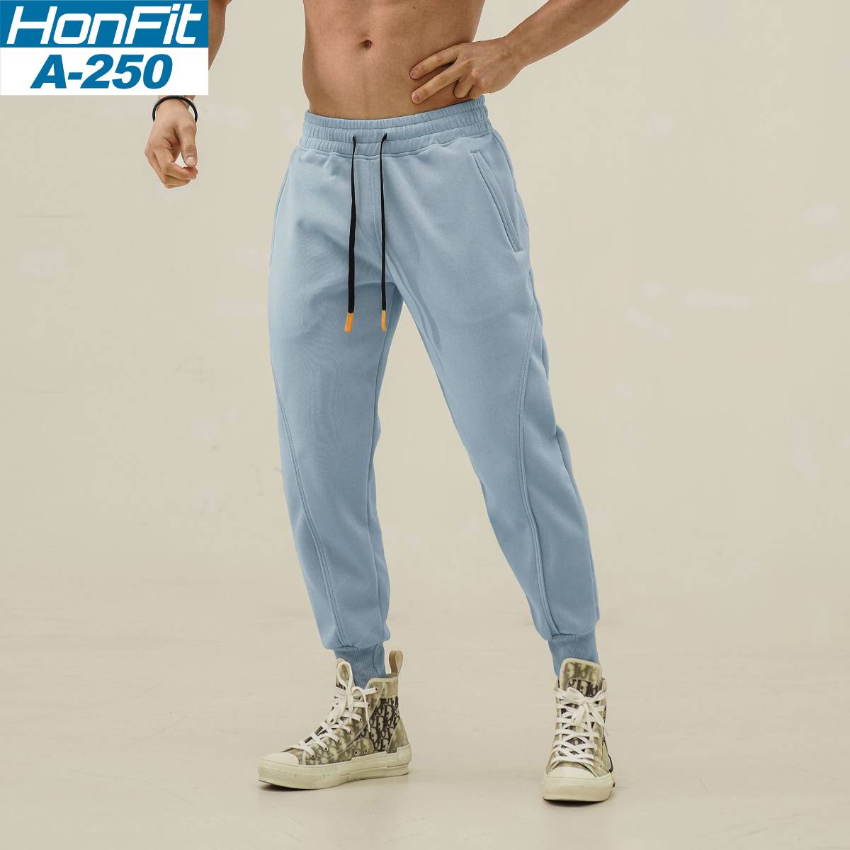 Mens Casual Sportswear 70% cotton 30% polyester Pants A-250 print logo 5