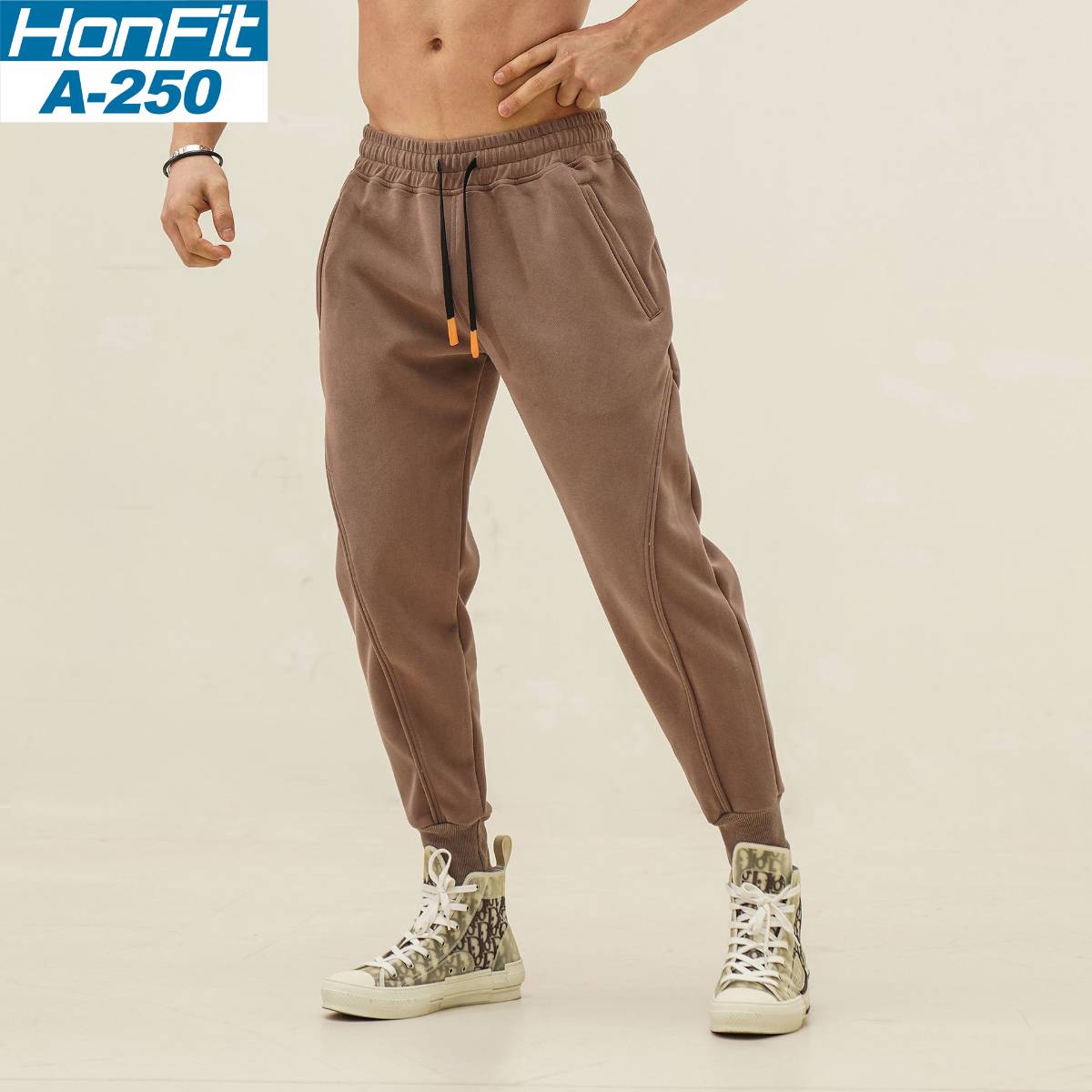Mens Casual Sportswear 70% cotton 30% polyester Pants A-250 print logo 8