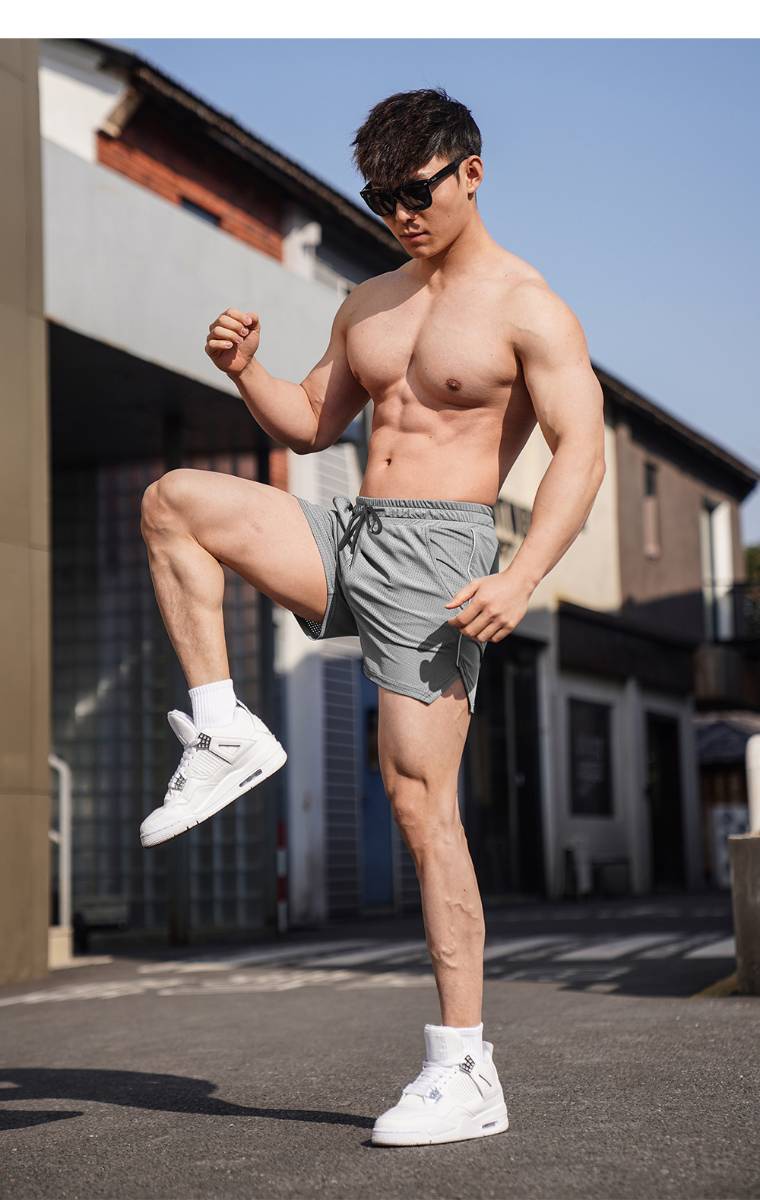 Mens Running Mesh 100% polyester Shorts A-274 print logo 30