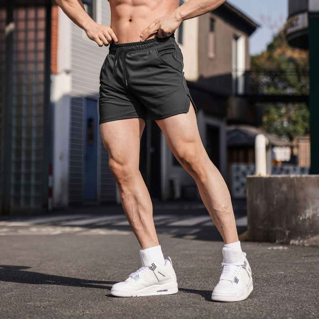 Mens Running Mesh 100% polyester Shorts A-274 print logo 15