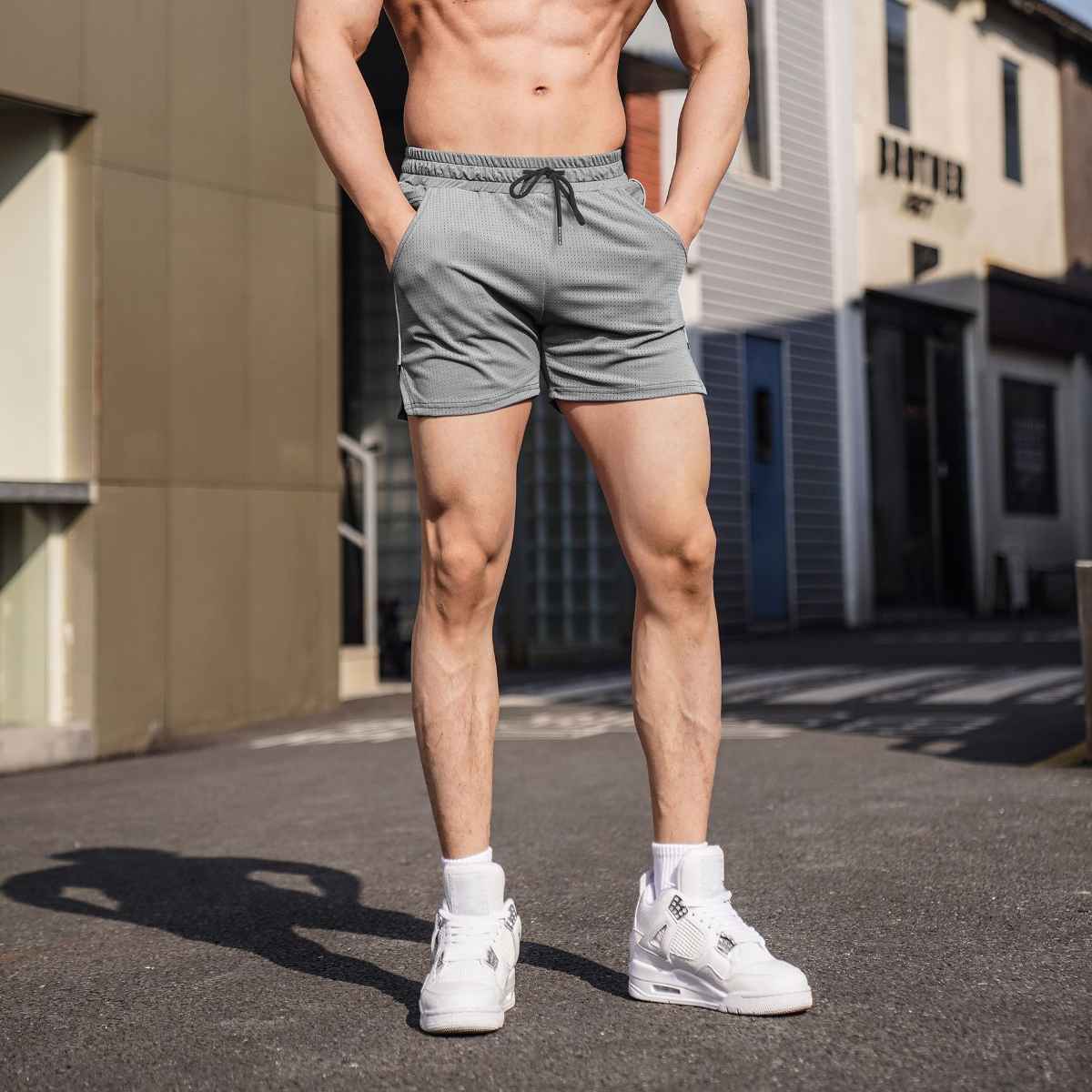 Mens Running Mesh 100% polyester Shorts A-274 print logo 35