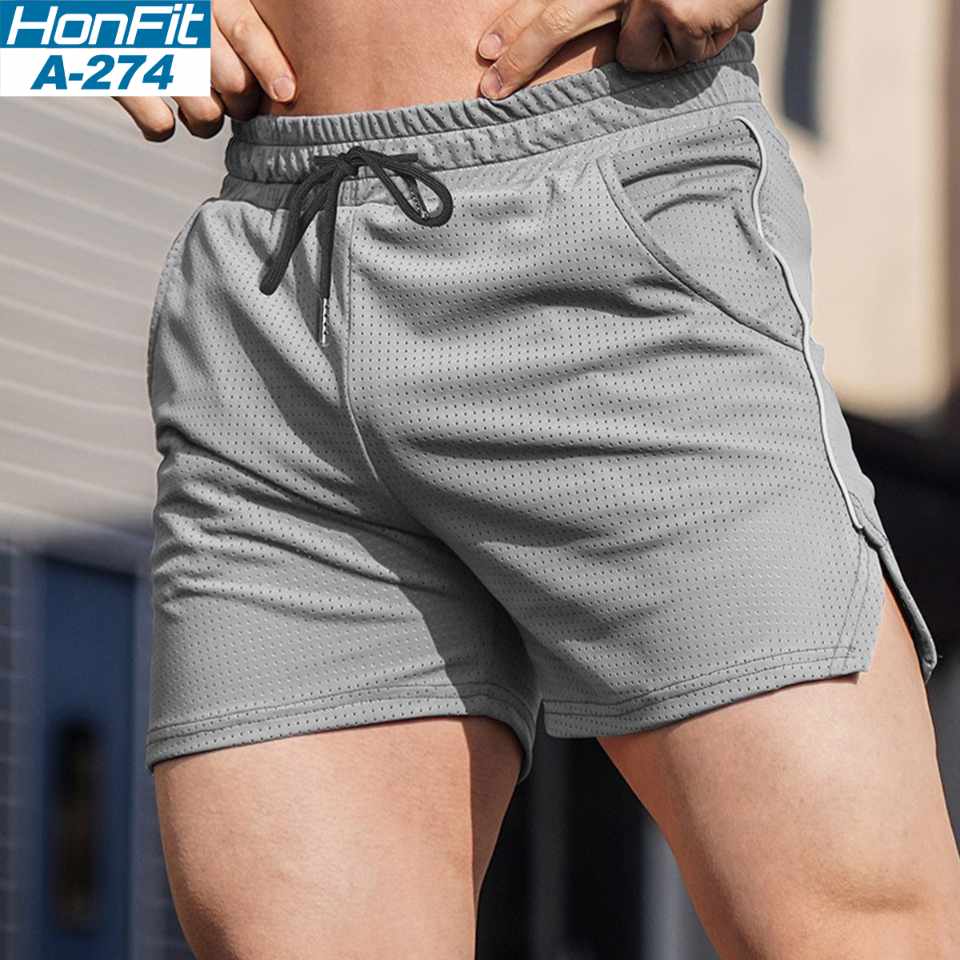 Mens Running Mesh 100% polyester Shorts A-274 print logo 8