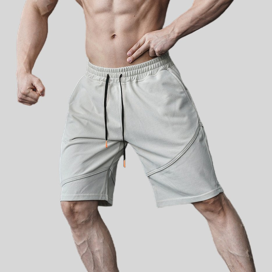 Mens Fitness Workout 80% Cotton 20% Polyester Shorts A-279 print logo 1
