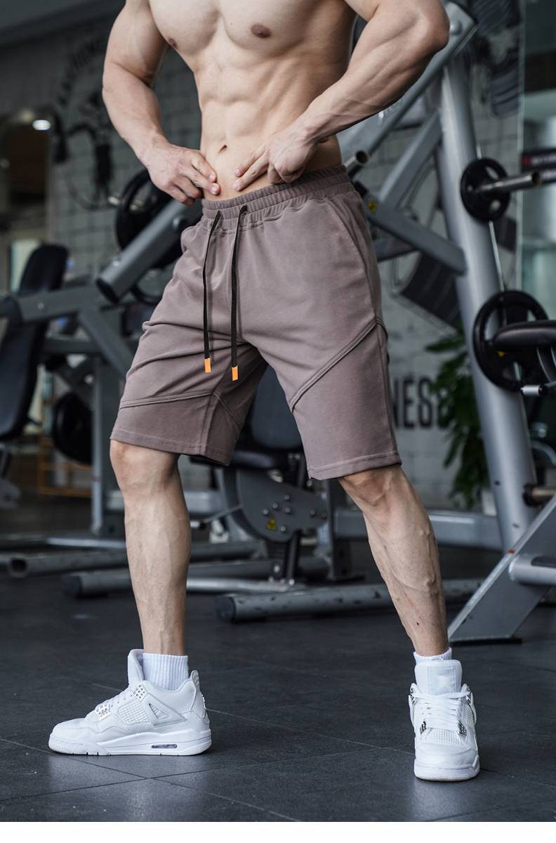 Mens Fitness Workout 80% Cotton 20% Polyester Shorts A-279 print logo 25