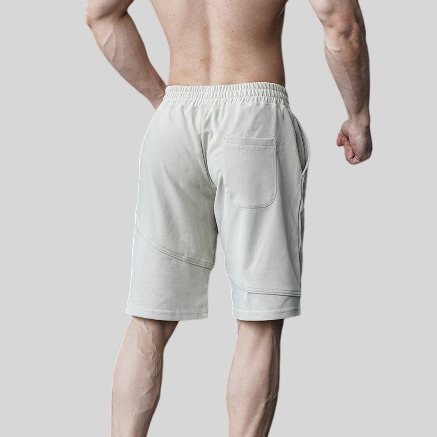 Mens Fitness Workout 80% Cotton 20% Polyester Shorts A-279 print logo 2
