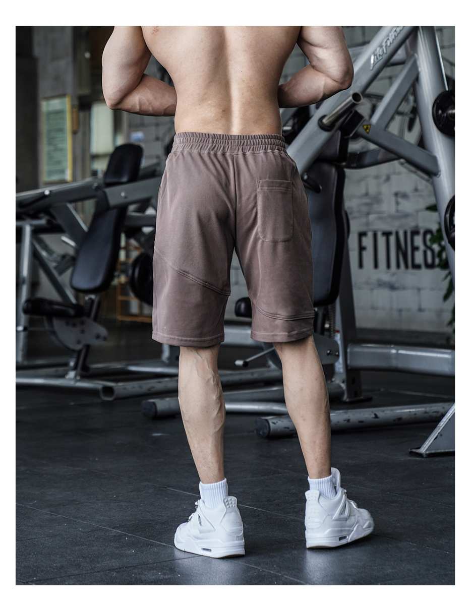 Mens Fitness Workout 80% Cotton 20% Polyester Shorts A-279 print logo 26