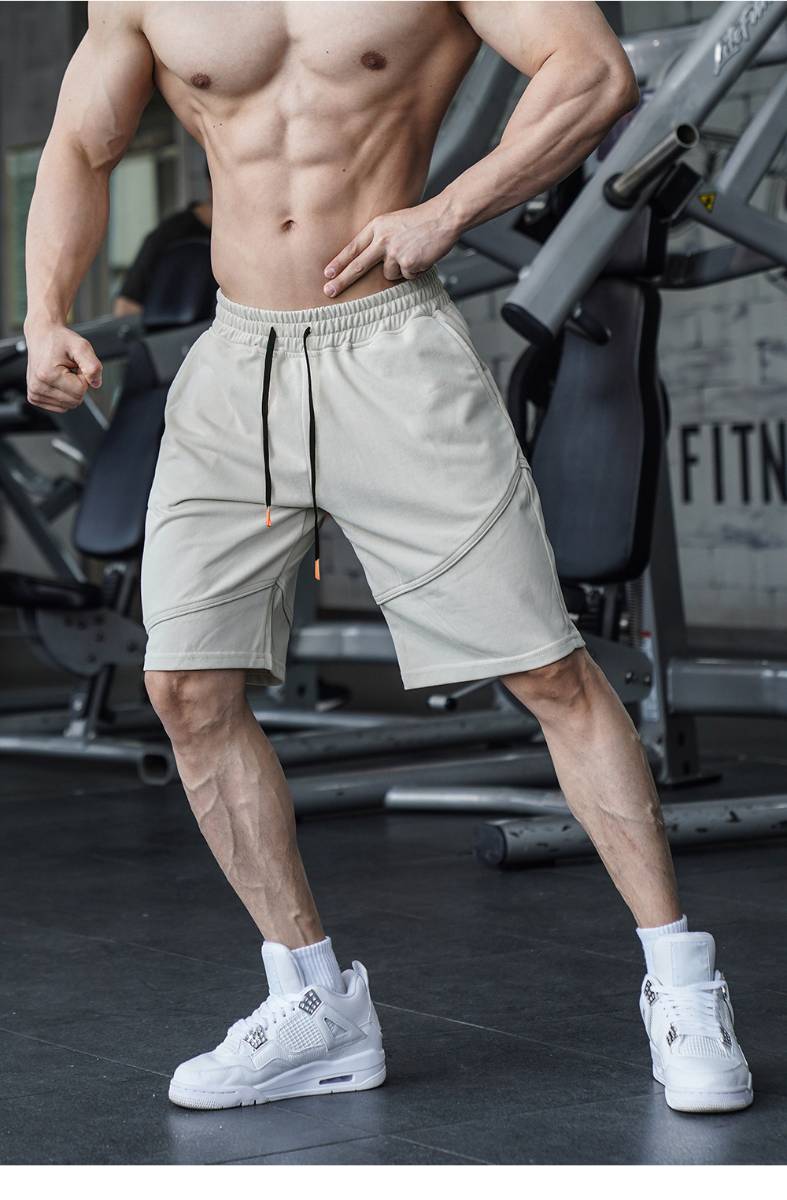 Mens Fitness Workout 80% Cotton 20% Polyester Shorts A-279 print logo 22