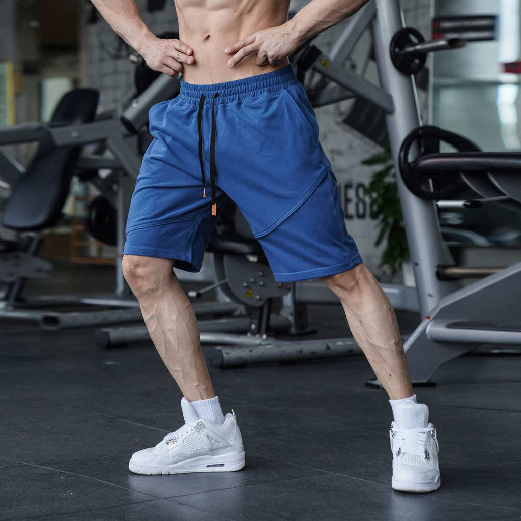 Mens Fitness Workout 80% Cotton 20% Polyester Shorts A-279 print logo 15