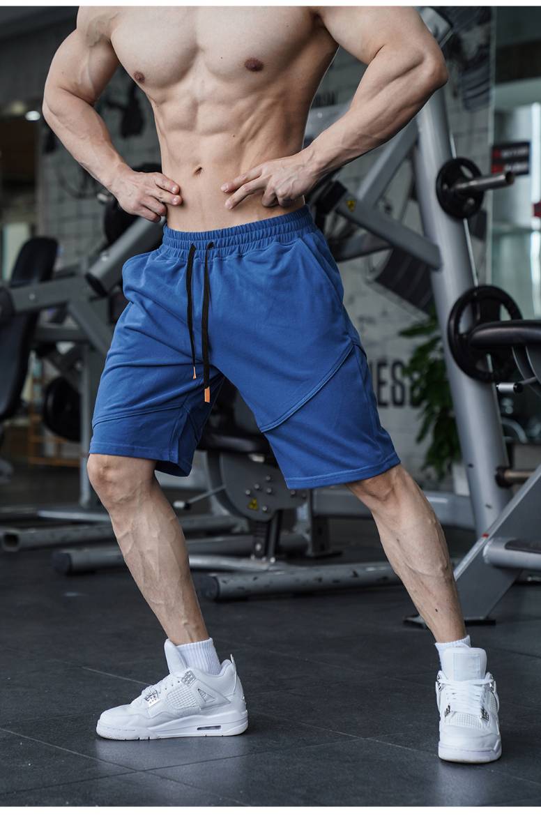 Mens Fitness Workout 80% Cotton 20% Polyester Shorts A-279 print logo 19
