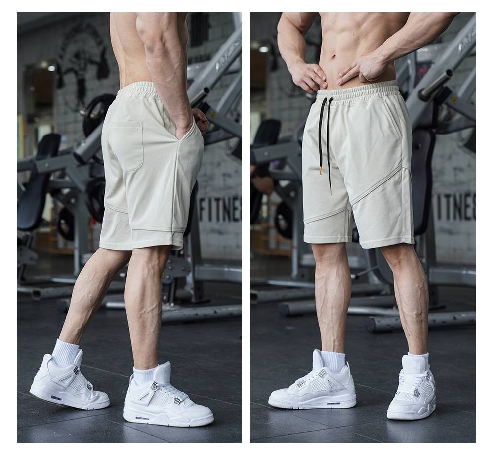 Mens Fitness Workout 80% Cotton 20% Polyester Shorts A-279 print logo 24