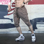 Mens Gym Workout 80% Cotton 20% Polyester 3/4 Pants A-282 print logo 13