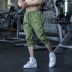 Mens Gym Workout 80% Cotton 20% Polyester 3/4 Pants A-282 print logo 54
