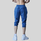 Mens Gym Workout 80% Cotton 20% Polyester 3/4 Pants A-282 print logo 2
