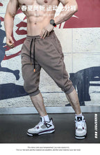 Mens Gym Workout 80% Cotton 20% Polyester 3/4 Pants A-282 print logo 27