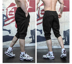 Mens Gym Workout 80% Cotton 20% Polyester 3/4 Pants A-282 print logo 39