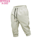 Mens Gym Workout 80% Cotton 20% Polyester 3/4 Pants A-282 print logo 11
