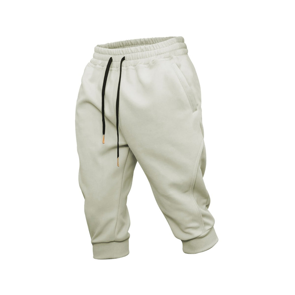 Mens Gym Workout 80% Cotton 20% Polyester 3/4 Pants A-282 print logo 24