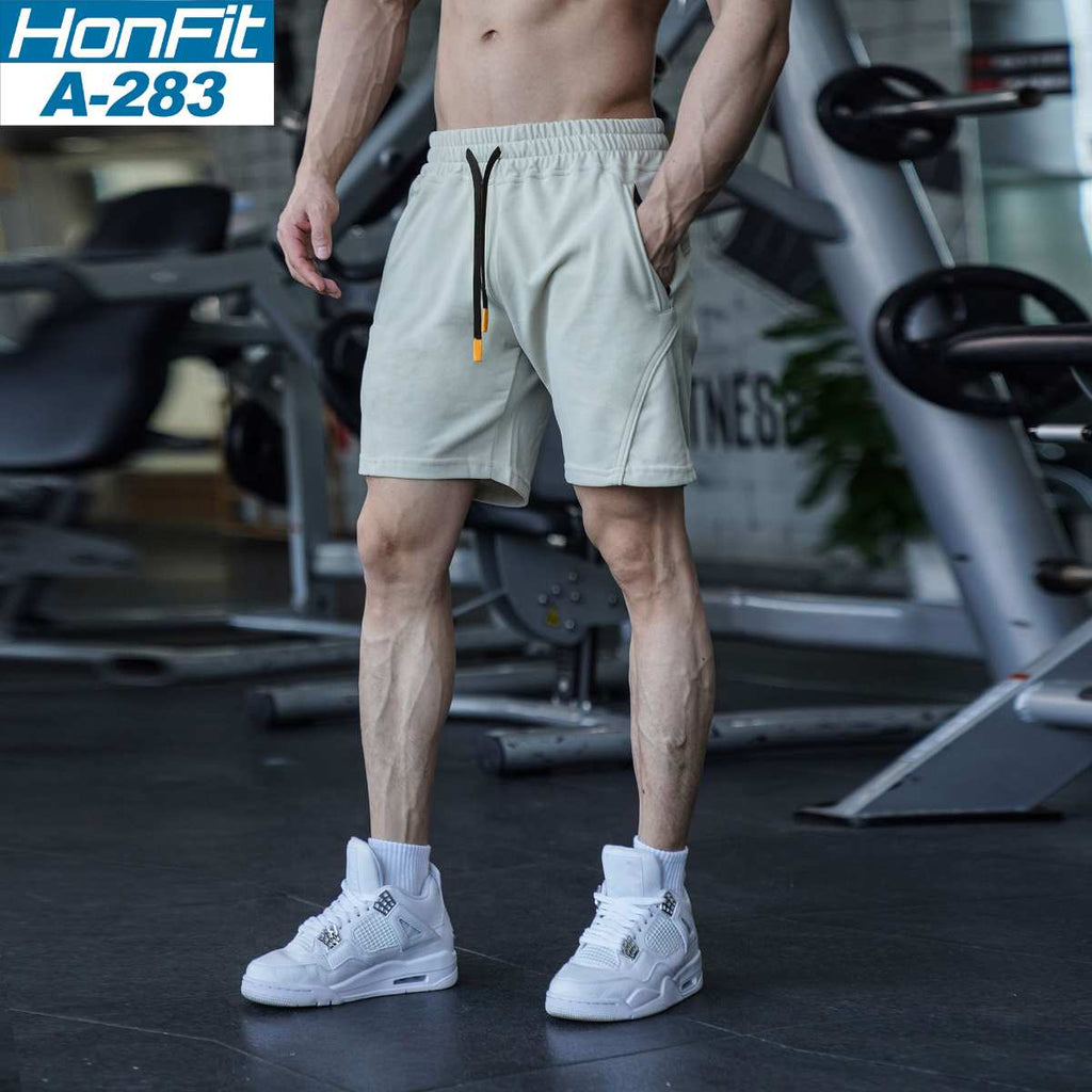 Mens Sports Basketball 80% Cotton 20% Polyester Shorts A-283 print logo 14
