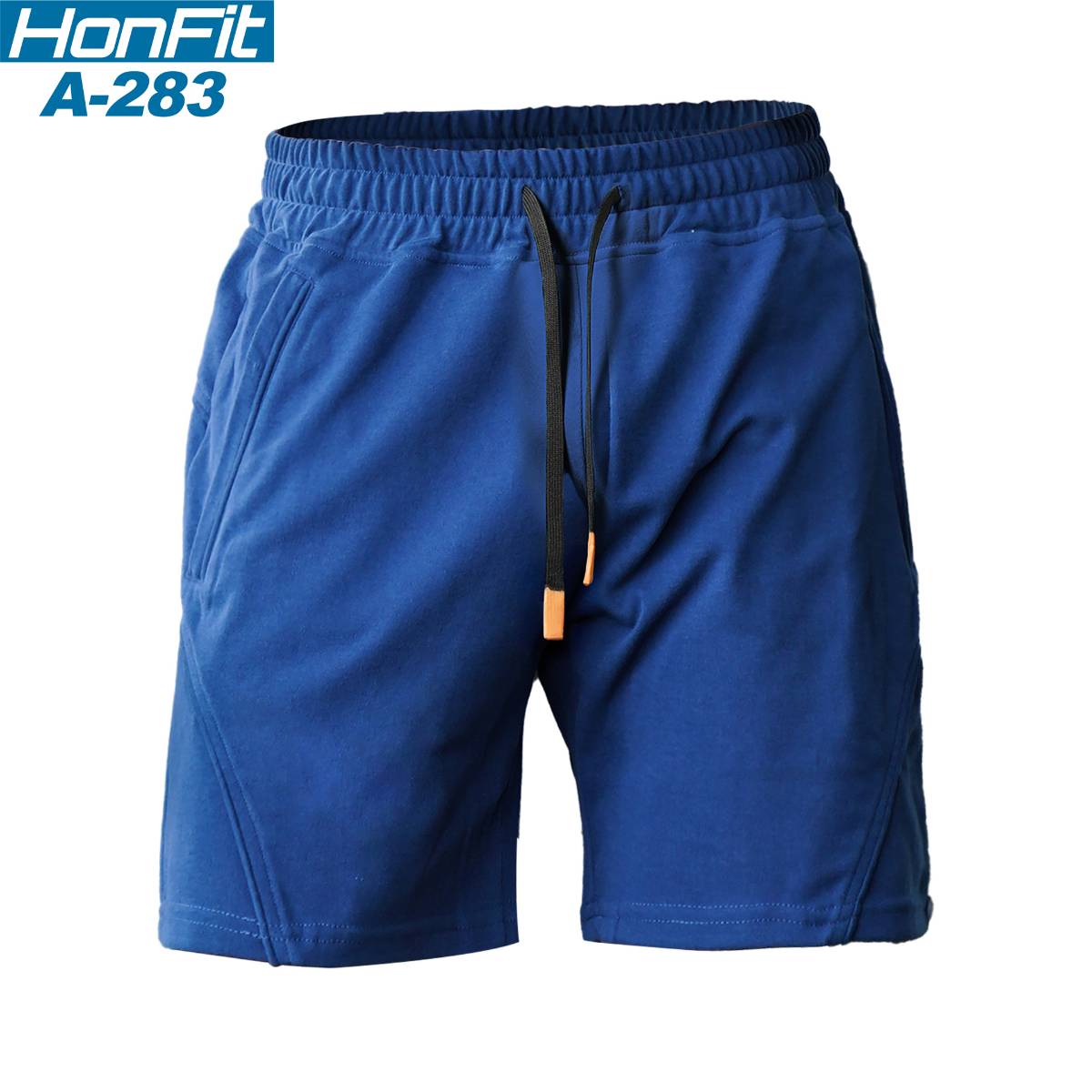 Mens Sports Basketball 80% Cotton 20% Polyester Shorts A-283 print logo 3