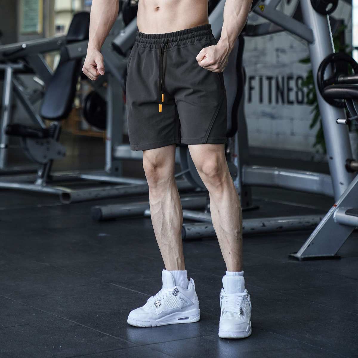 Mens Sports Basketball 80% Cotton 20% Polyester Shorts A-283 print logo 36