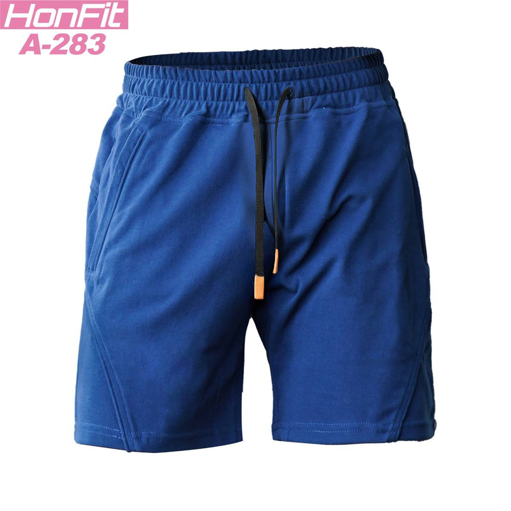 Mens Sports Basketball 80% Cotton 20% Polyester Shorts A-283 print logo 4