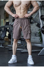 Mens Sports Cargo 95%cotton 5%spandex Shorts A-290 print logo 33