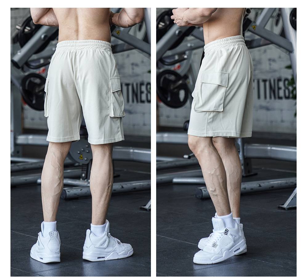 Mens Sports Cargo 95%cotton 5%spandex Shorts A-290 print logo 41