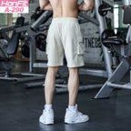 Mens Sports Cargo 95%cotton 5%spandex Shorts A-290 print logo 5