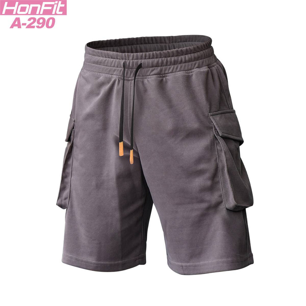 Mens Sports Cargo 95%cotton 5%spandex Shorts A-290 print logo 9