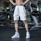 Mens Sports Cargo 95%cotton 5%spandex Shorts A-290 print logo 21