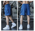 Mens Sports Cargo 95%cotton 5%spandex Shorts A-290 print logo 38
