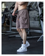 Mens Sports Cargo 95%cotton 5%spandex Shorts A-290 print logo 34
