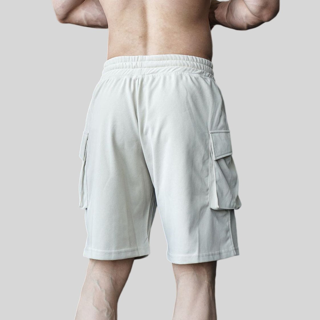 Mens Sports Cargo 95%cotton 5%spandex Shorts A-290 print logo 2