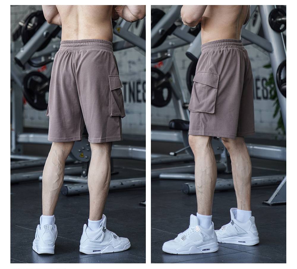 Mens Sports Cargo 95%cotton 5%spandex Shorts A-290 print logo 35